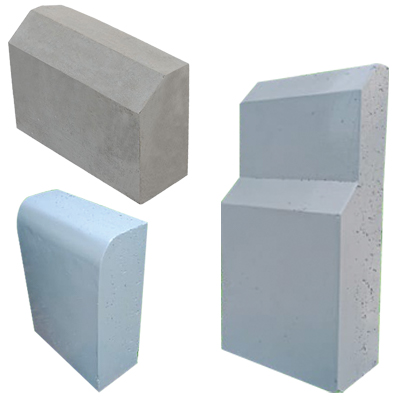 Concrete kerb stone designs